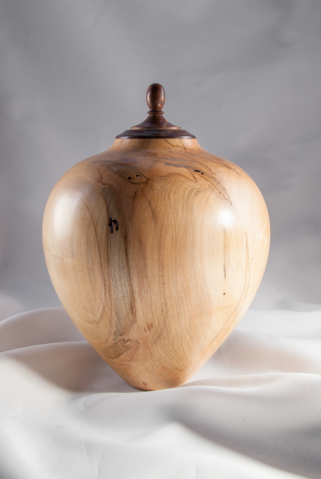 Hand Turned Ambrosia Urn, Maple 145 cu.in. $525