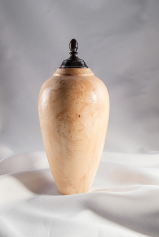 Hand Turned Ambrosia Maple Pet Urn, 54 cu.in. $325