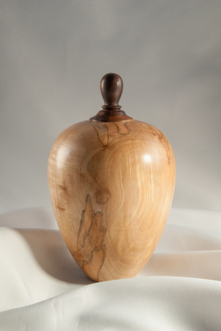 Hand Turned Ambrosia Maple Pet Urn, 35 cu.in. $325