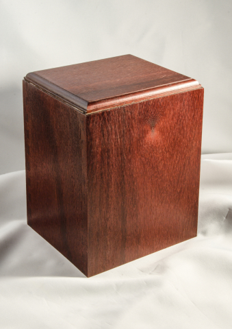 Hand Made Padauk Box Urn, 200 cu.in. $330