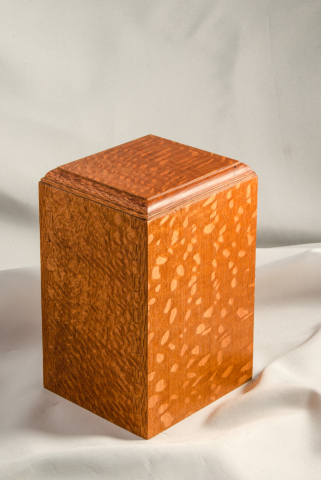 Hand Made Silky Oak Box Pet Urn, 48 cu.in. $230